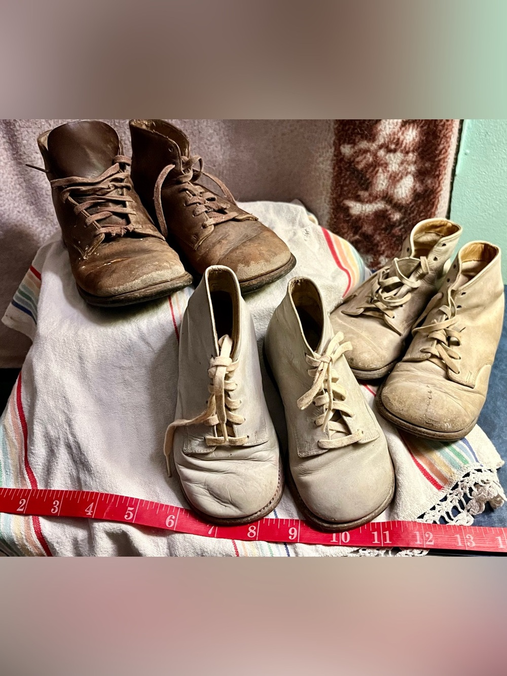 3 pair of vintage toddler high top boots ( 2 Edwards & 1 no brand found )